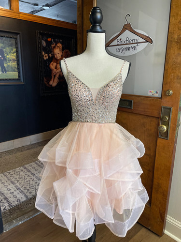 House peach mini gown - house,